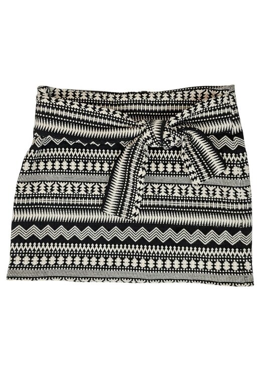 Parker Dresses & Skirts - Parker Womens XS Mini Skirt Black White Stripe Aztec Hippy Boho Cotton Blend